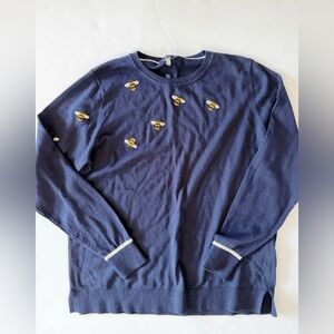 Joules Navy Sweater with Bee Design